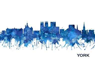 York England Skyline Blue