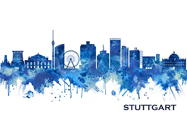 Stuttgart Germany Skyline