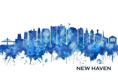 New Haven Skyline Blue
