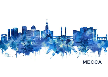 Mecca KSA Skyline Blue