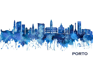 Porto Portugal Skyline