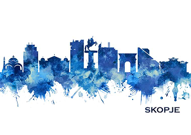 Skopje Skyline Blue