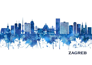 Zagreb Croatia Skyline