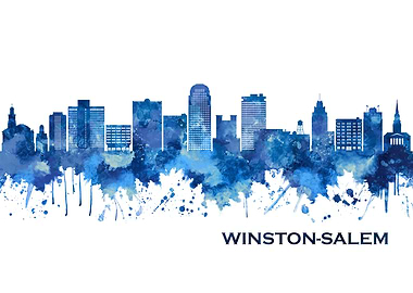 Winston Salem Skyline Blue