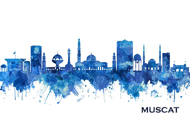 Muscat Oman Skyline Blue