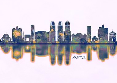 Skopje Macedonia Skyline