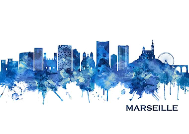 Marseille France Skyline
