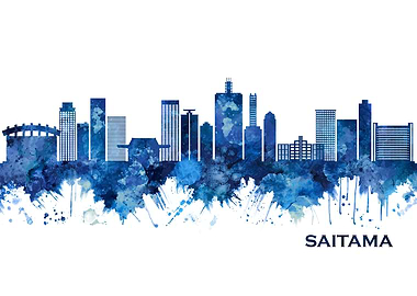 Saitama Japan Skyline Blue