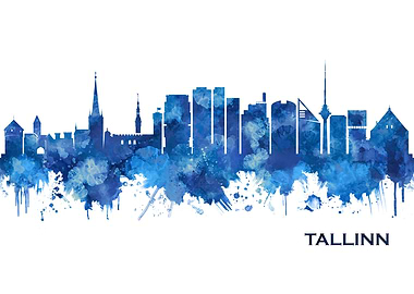 Tallinn Estonia Skyline