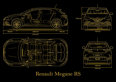 Renault Megane RS gold