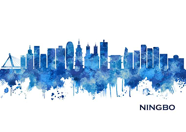 Ningbo China Skyline Blue