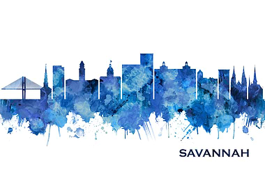 Savannah Georgia Skyline