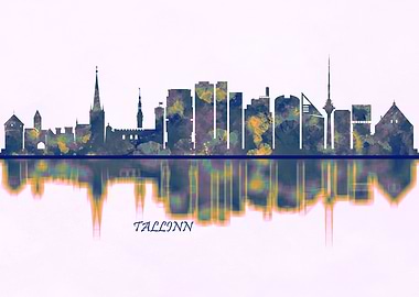 Tallinn Estonia Skyline