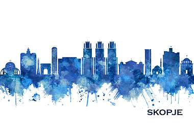 Skopje Skyline Blue
