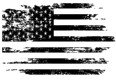 American flag USA white