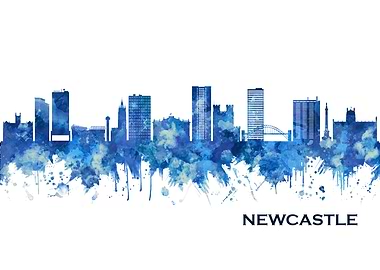Newcastle UK Skyline Blue