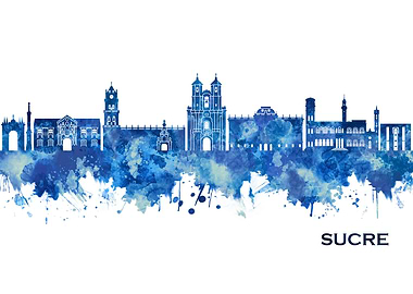 Sucre Bolivia Skyline Blue