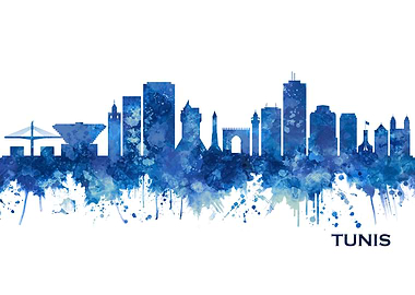 Tunis Skyline Blue