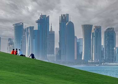 Doha City Skyline