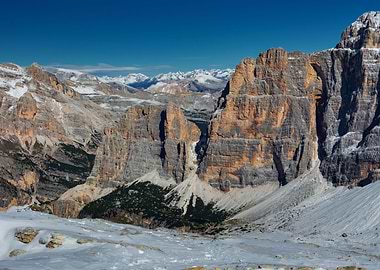 snow covered mountains