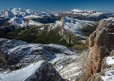 snow covered mountains