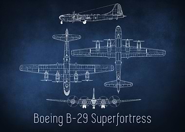 B29 Bomber Blueprint