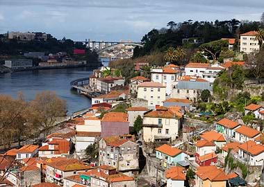 Hillside Houses In Porto