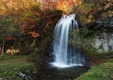 Autumn waterfall