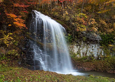 Autumn waterfall