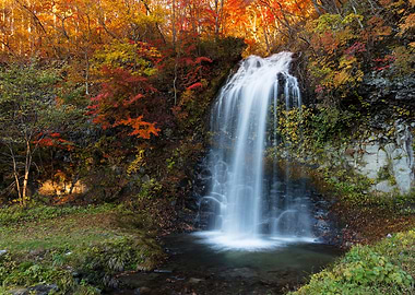 Autumn waterfall