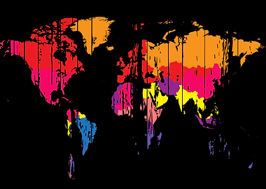 World map grunge