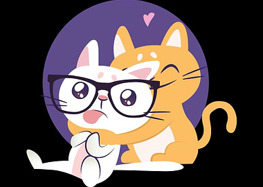 Cute Cat Friends and Coupl