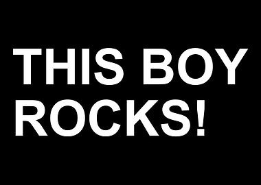 This boy rocks