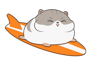 Hamster Surfer Surfboard