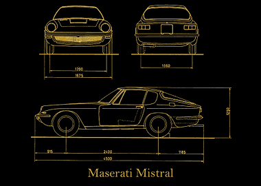 Maserati Mistral 1968 gold