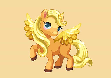 Cute little baby unicorn