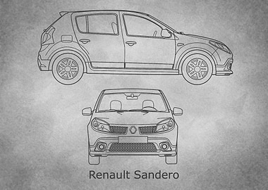 Renault Sandero gray old