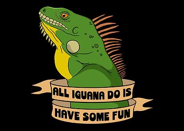 Iguana pun Fun Reptile