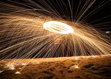 Sparks long exposure