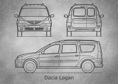 Dacia Logan 2005 gray old