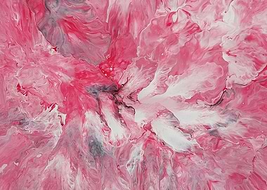 Acrylic pour abstract
