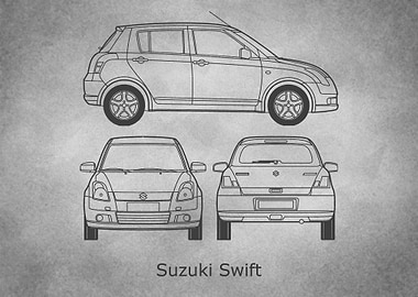 Suzuki Swift gray old