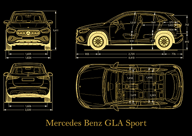 Mercedes Benz GLA gold