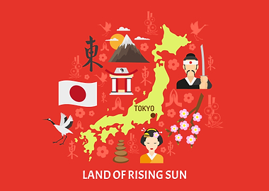 Land of rising sun japan