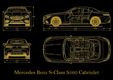 Mercedes Benz SClass gold
