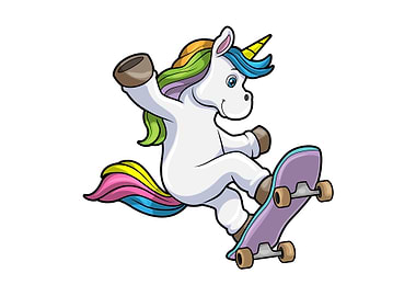 Unicorn Skater Skateboard