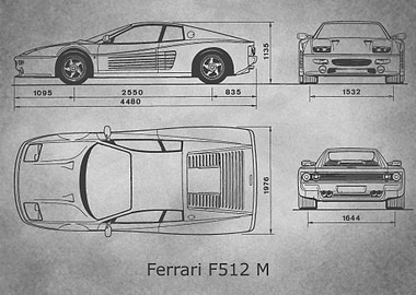 Ferrari F512 M gray old