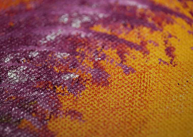 Colorful paint in canvas