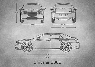 Chrysler 300C gray old