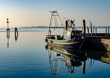 Boat in Burano venice